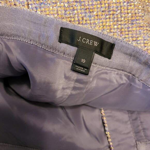 J. Crew Metallic Sparkle Tweed Zipper Skirt - Picture 9 of 11